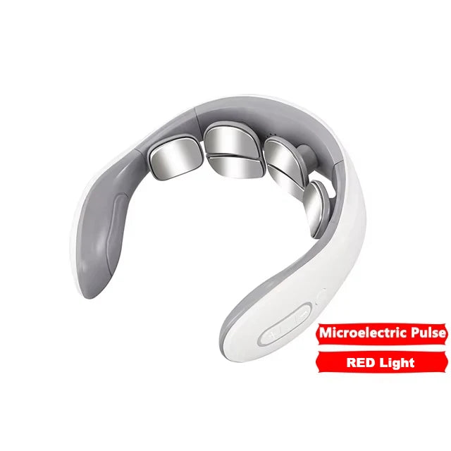 Masseur Cervical Électrique — Soulagement Rapide des Douleurs au Cou | Lumière Rouge + Chaleur